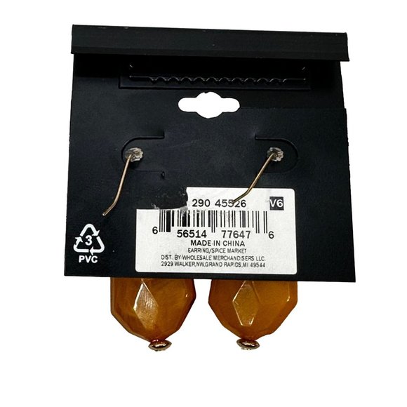 Ophelia Roe Women's Dangly Single Geometric Shaped Acrylic Wire Hook Earrings - Picture 2 of 6